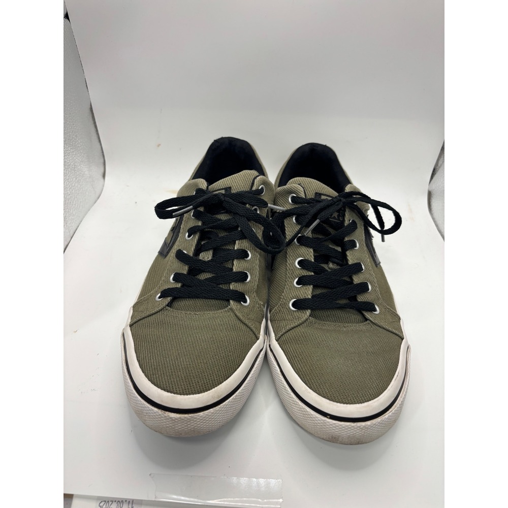 Converse El Distrito Mens 10 Olive Green Canvas Low Top Sneakers 163203C